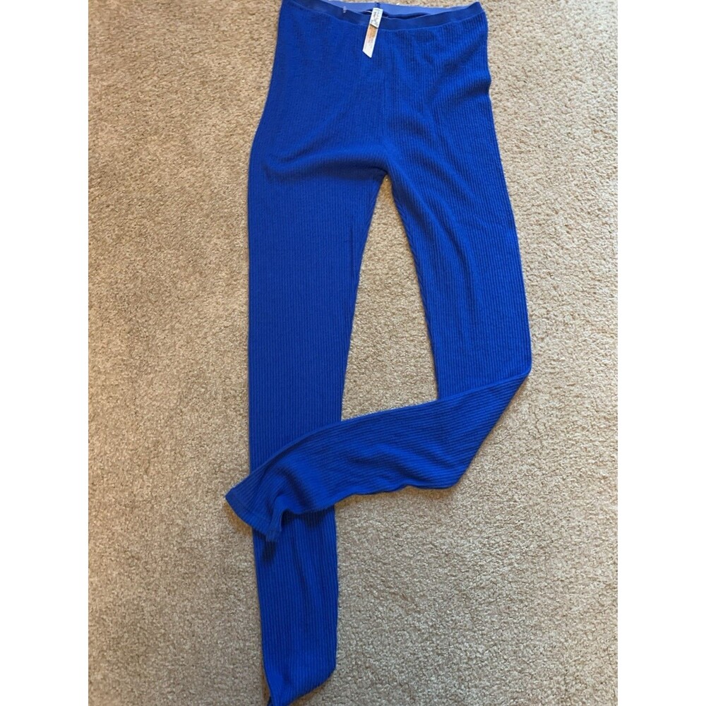 free people intimately Blue NWOT Ribbed Long John’s Leggings Small S